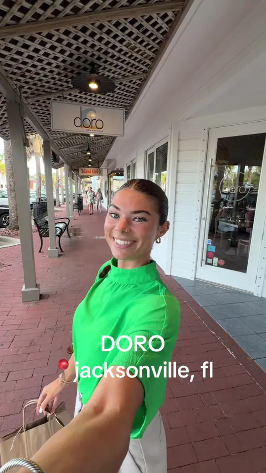 Doro in Neptune Beach showing review, salmon carpaccio, charred octopus, duck, homemade ice cream sundae, video by ainsleywareagle on TikTok