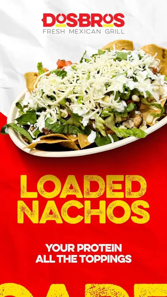 DosBros Fresh Mexican Grill in Rome showing food, loaded nachos, video by DosBros Fresh Mexican Grill - Rome on Facebook
