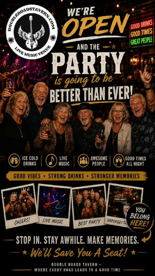 Double Roads Tavern & Live Music in Jupiter showing live music, drinks, atmosphere, video by Double Roads on Facebook