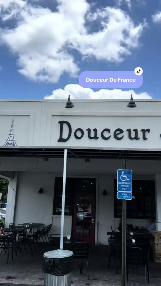 Douceur De France - Bakery & Brunch in Marietta showing pastry, cake, sandwich, breakfast, lunch, video by bookedandboundless on TikTok
