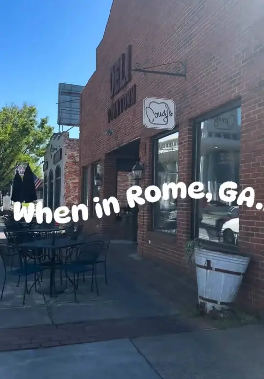 Doug's Deli Downtown in Rome showing review, downtown turkey sandwich, doozies, video by laurene056 on TikTok