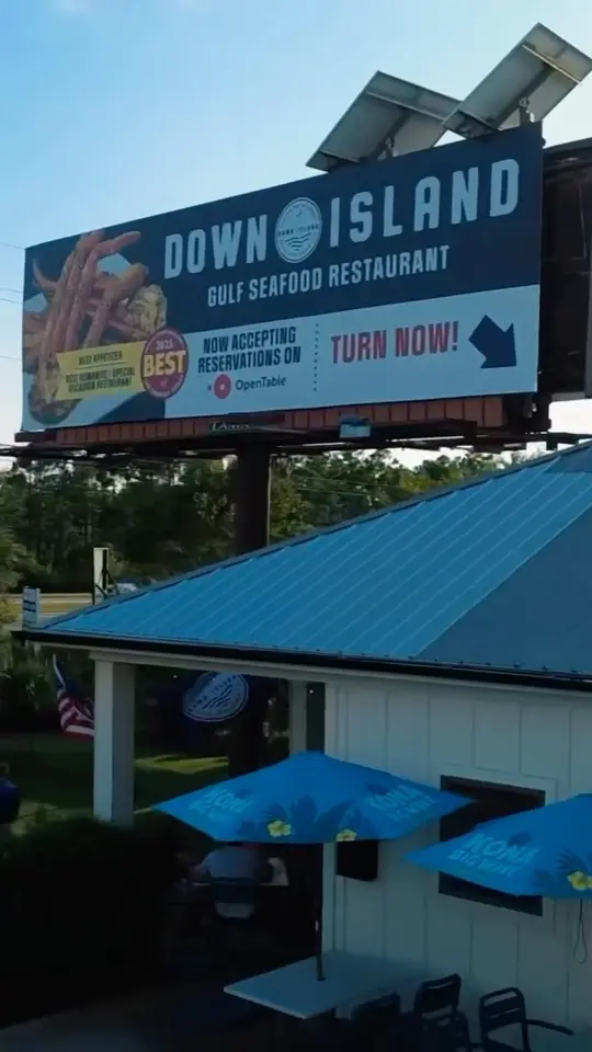  in Florida showing atmosphere, visit, video by Down Island Gulf Seafood Restaurant on Facebook