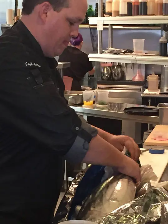 Dragonfly Sushi & Sake Company in Gainesville showing unboxing, food preparation, video by Dragonfly Sushi & Sake Company on Facebook
