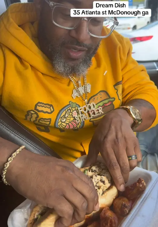Dream Dish in McDonough showing chicken wings, cheesesteak, video by therealfoodstalker on TikTok