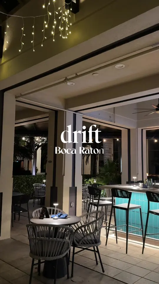 DRIFT in Boca Raton showing review, tapas, small plates, atmosphere, night out, video by olivia.radz on TikTok