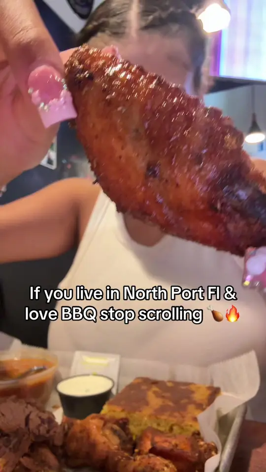 Dubz BBQ in North Port showing food review, chicken, video by goodieri on TikTok
