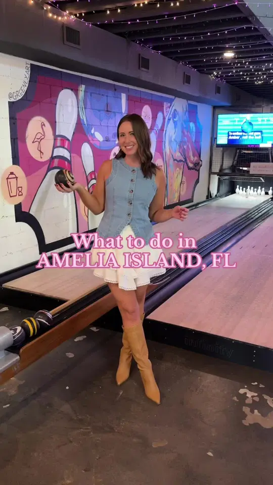  in Florida showing visit, atmosphere, bowling, arcade games, bar, video by thelongweekender on TikTok