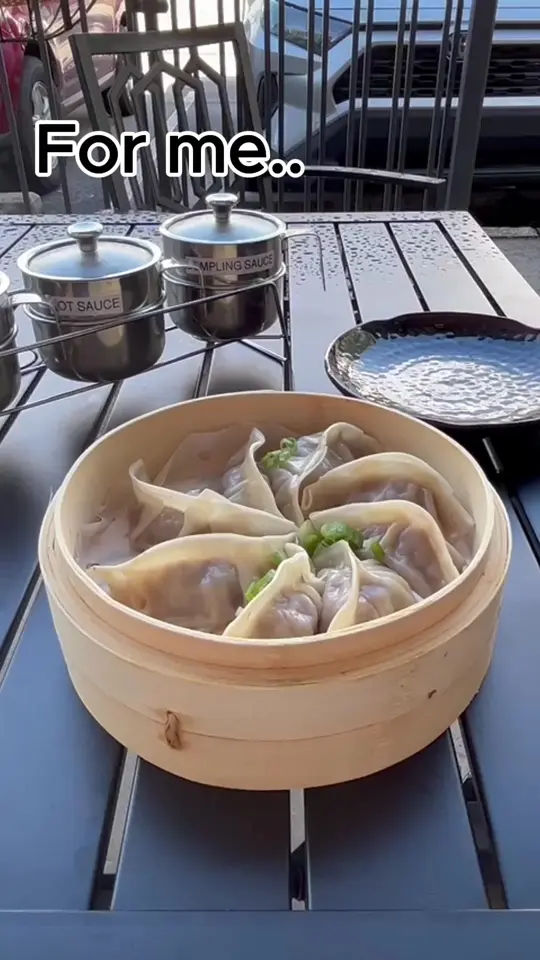 Dumpling Master in Peachtree City showing handmade dumplings, food, video by dumplingmasterga on TikTok