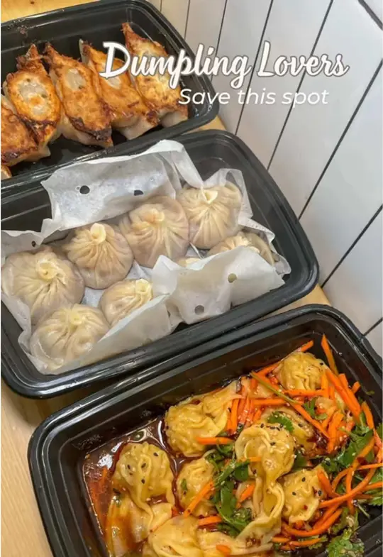 Dumpling Panda - Miramar in Miramar showing food, handmade dumplings, crispy pan-fried dumplings, juicy soup dumplings, spicy wontons, video by shallonztable on TikTok