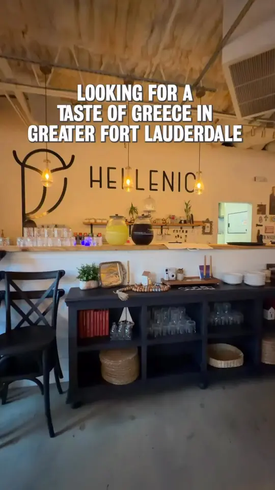 EAT HELLENIC in Coral Springs showing restaurant, greek food, mediterranean food, video by Visit Lauderdale on Facebook