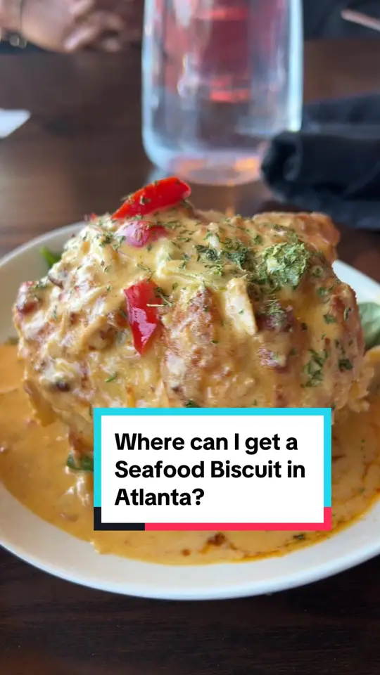 Eat My Biscuits in East Point showing food, seafood biscuit, video by ceewilldotcom on TikTok