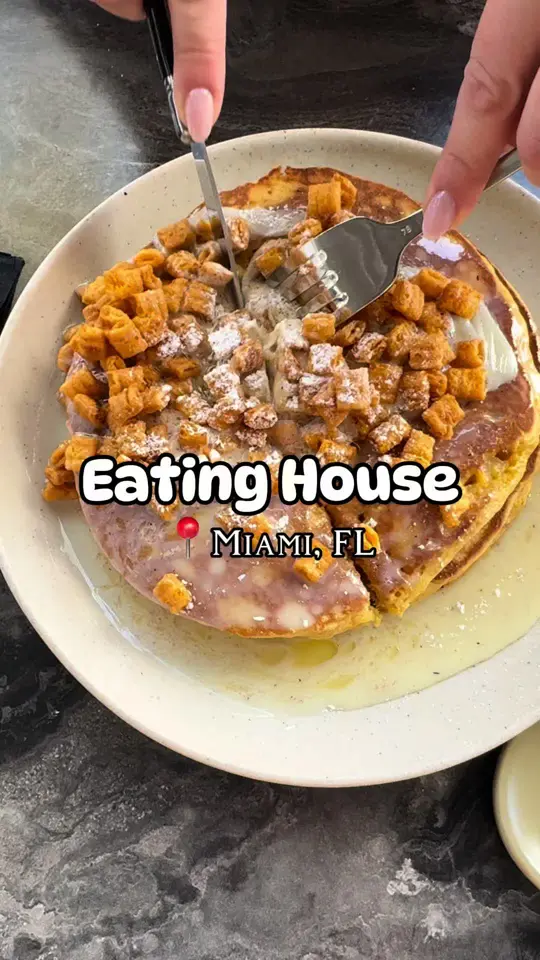 Eating House in Miami showing brunch, loaded tater tots, video by kelly.goesplaces on TikTok