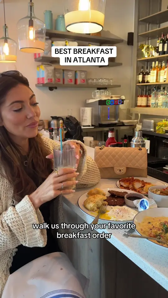 Ecco Midtown in Atlanta showing breakfast, food review, video by campbellhuntpuckett on TikTok