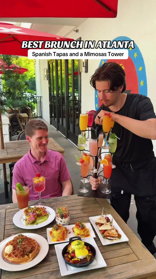 Eclipse di Luna - Dunwoody in Dunwoody showing brunch, mimosas tower, spanish tapas, drinks, video by atlfoodies on TikTok
