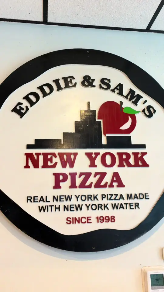 Eddie And Sam's N.Y Pizza in Tampa showing pizza, review, video by femalecombatvet on TikTok