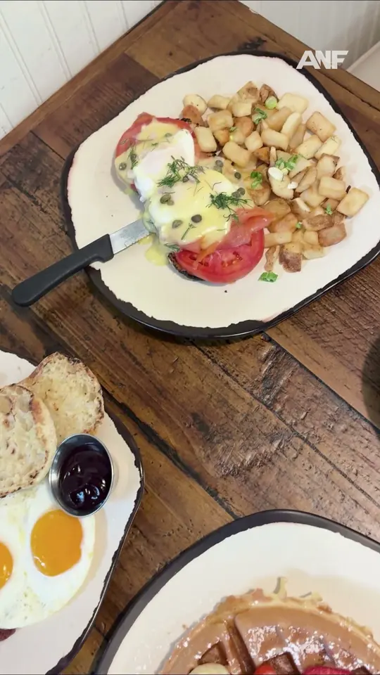 Egg Harbor Cafe in Alpharetta showing review, restaurant report card, video by Atlanta News First on Facebook