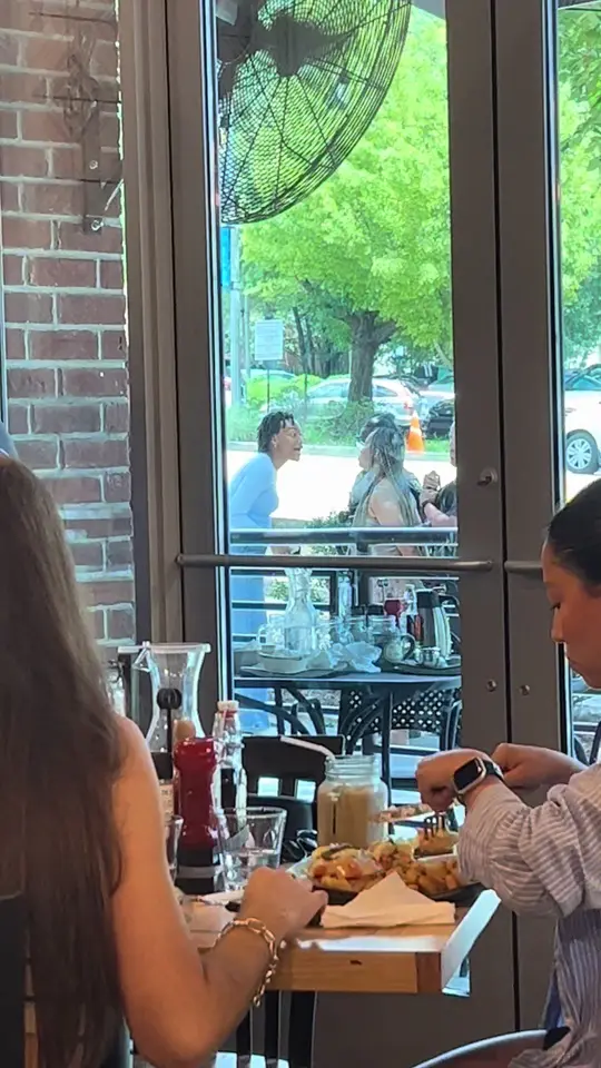 Egg Harbor Cafe in Atlanta showing visit, breakfast, video by thechaisxperience on TikTok
