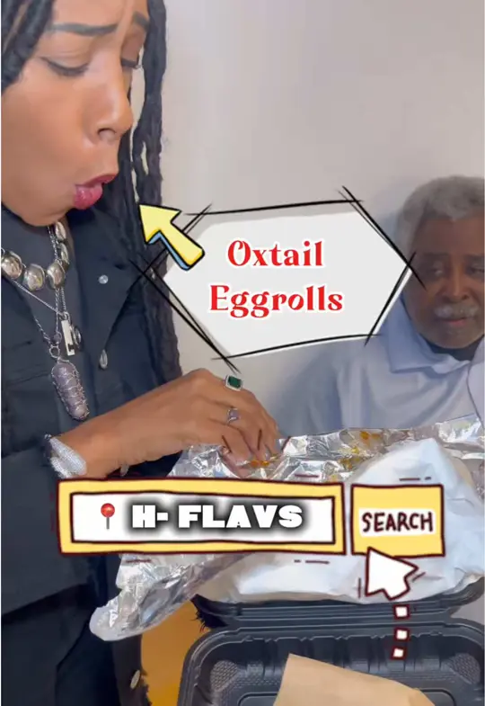 Egg Roll King in Orange Park showing food review, oxtail egg rolls, video by nyathefoodie on TikTok