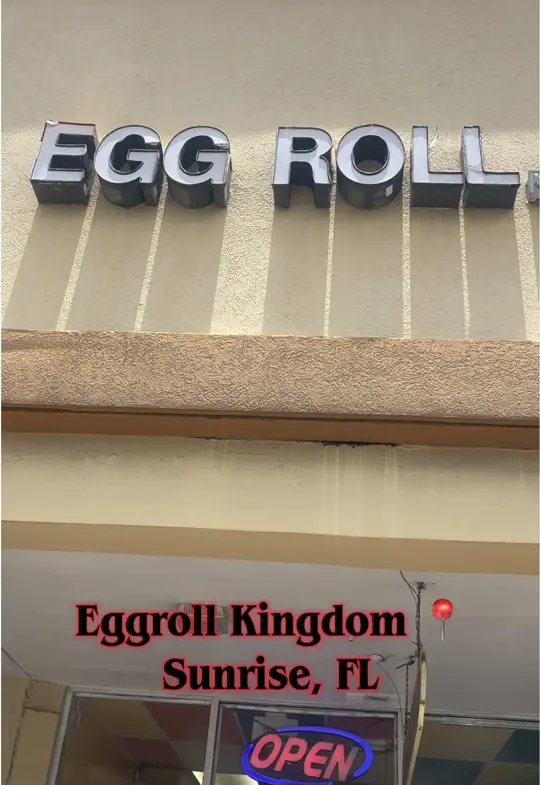 Egg Roll Kingdom in Fort Lauderdale showing review, eggroll, video by 1booshie on TikTok