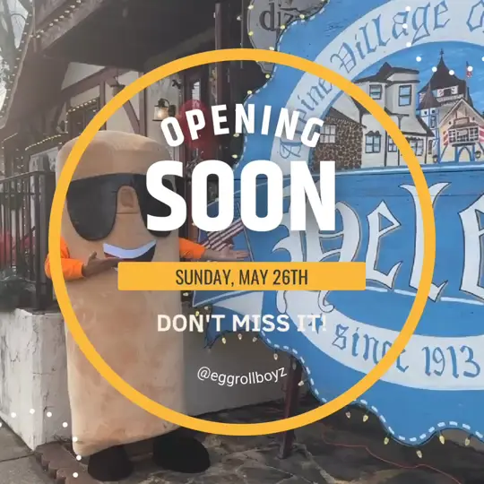 EggRoll Boyz in Helen showing restaurant announcement, grand opening event, video by EggRoll BoyZ on Facebook