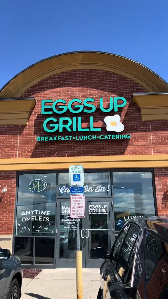 Eggs Up Grill in Riverview showing good food, treat yourself, video by liliesofvirtue on TikTok