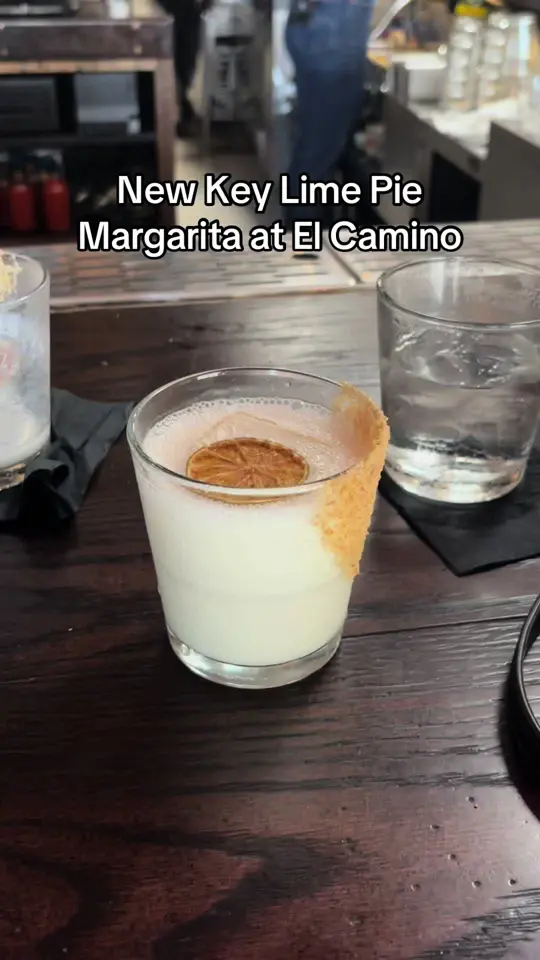 El Camino in West Palm Beach showing cocktail, happy hour drink, video by hanstrapisback on TikTok