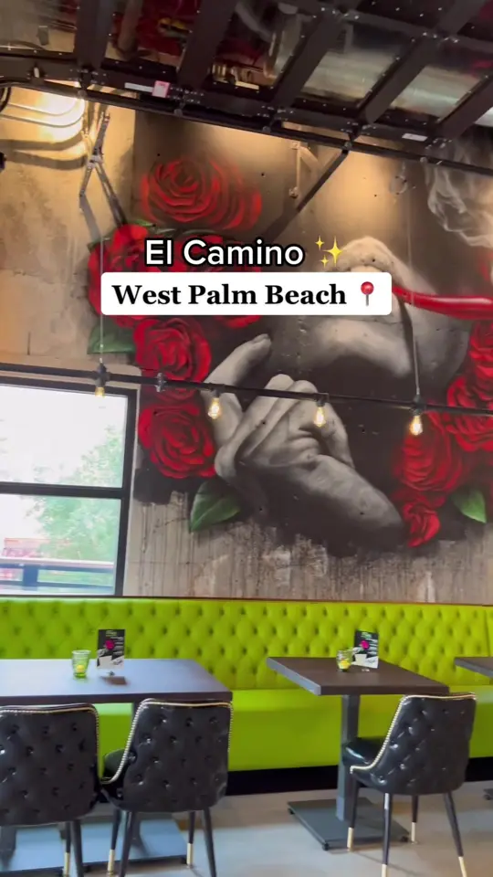 El Camino in West Palm Beach showing restaurant opening, venue location, video by franccescacanales on TikTok