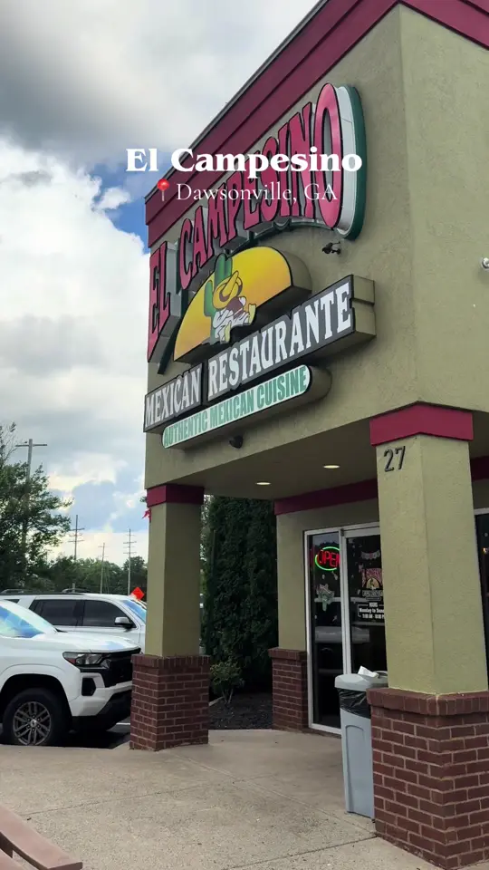 El Campesino Mexican Restaurant in Dawsonville showing mexican food, restaurant visit, video by itsjennanicoless on TikTok