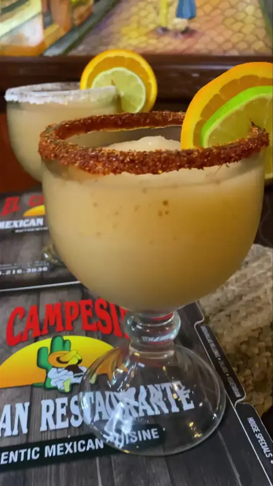 El Campesino Mexican Restaurant in Dawsonville showing drinks, house margaritas, video by El Campesino Mexican Restaurant, Dawsonv on Facebook