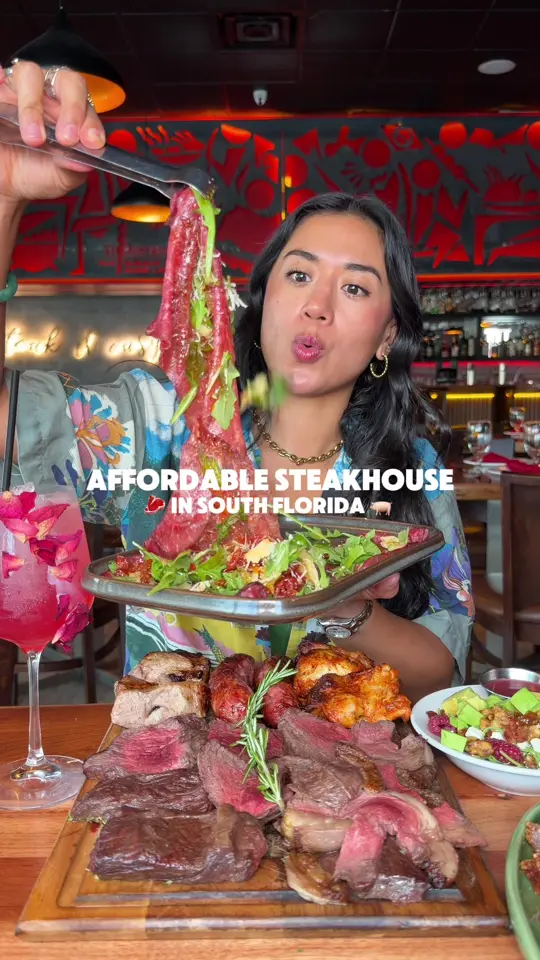 El Churrascaso Grill - Hialeah in Hialeah showing affordable steakhouse, platters under $90, variety of proteins, good variety menu, big groups, video by explorewithgg on TikTok