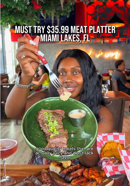 El Churrascaso Grill - Miami Lakes in Miami Lakes showing meat platter, picanha, lamb chops, video by theashsarai on TikTok