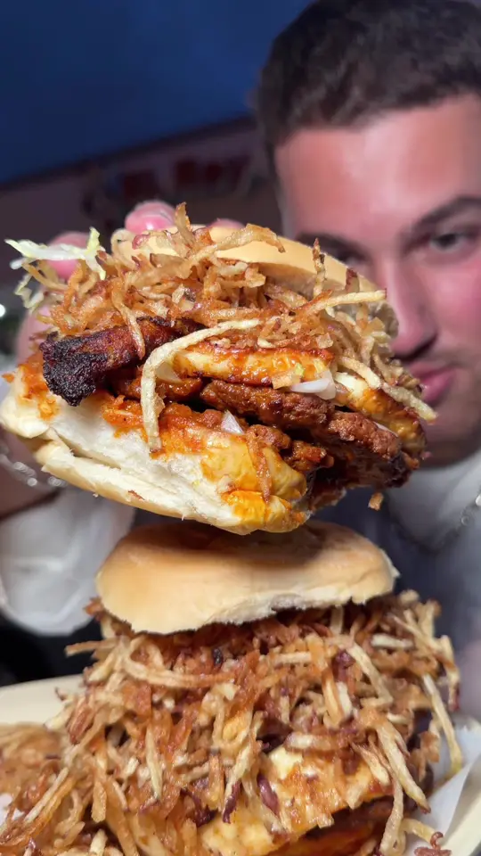 in Florida showing burger, cuban food, beef, video by mikeiseating on TikTok