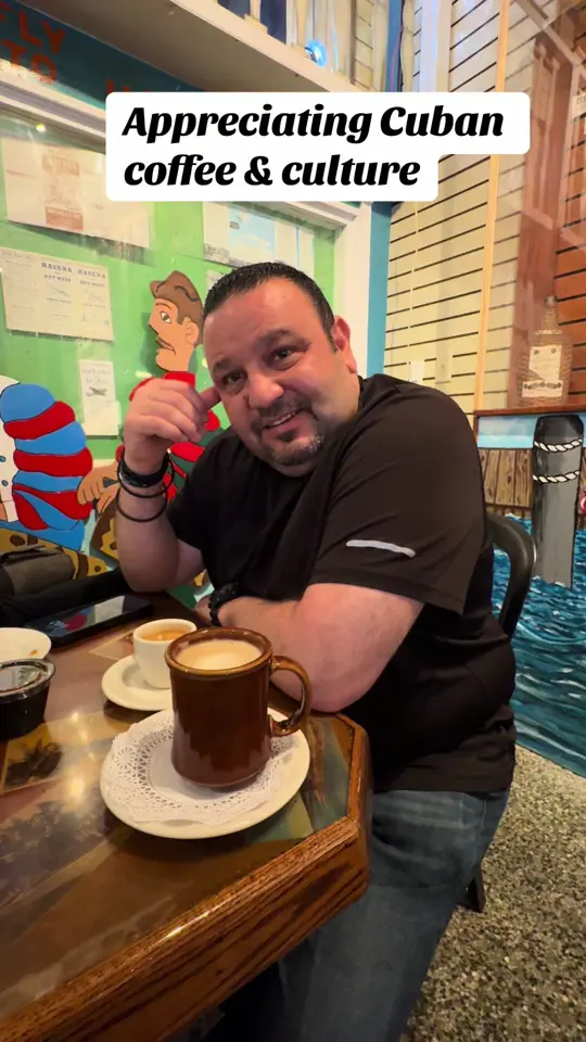 El Meson De Pepe in Key West showing cuban coffee, cuban sandwich, video by sugarkissedbym on TikTok