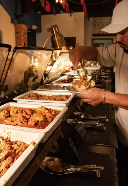 El Patron Restaurante Mexicano in Orlando showing lunch buffet, mexican food, video by elpatronorl on TikTok