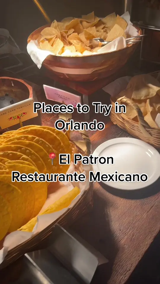 El Patron Restaurante Mexicano in Orlando showing food, tacos, video by marshaye_andrea on TikTok