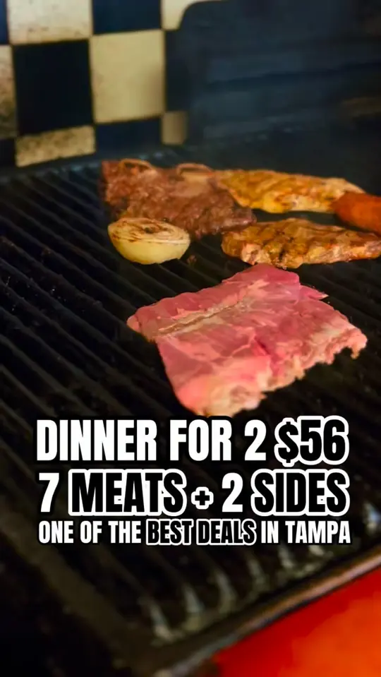 El Puerto Restaurant & Grill in Tampa showing food, parrillada, chimichurri, peruvian dishes, video by Tampa Bay is Awesome on Facebook