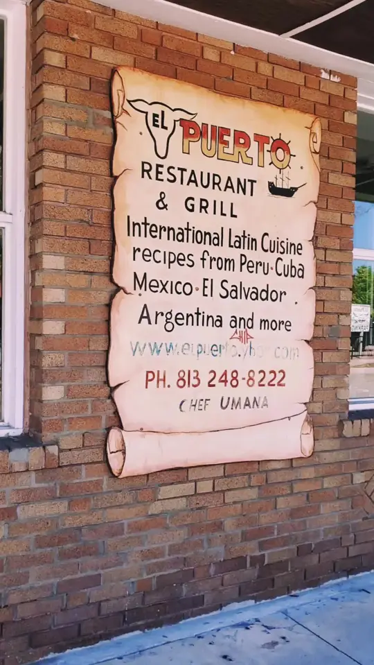 El Puerto Restaurant & Grill in Tampa showing restaurant atmosphere, dining experience, food service, drink pouring, order taking, video by El Puerto Restaurant & Grill on Facebook