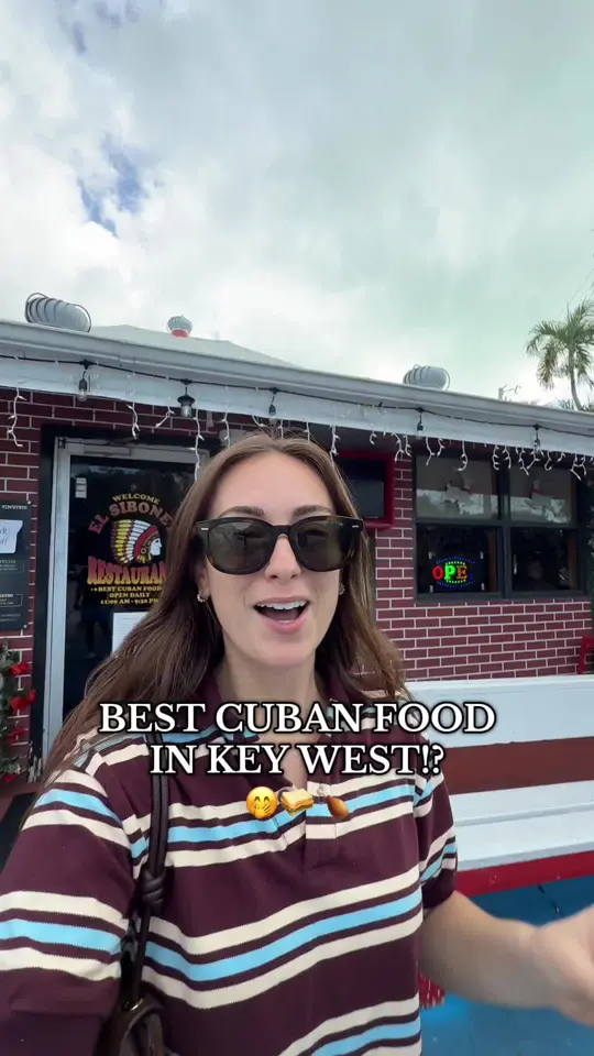 El Siboney Restaurant ( Stock Island) in Key West showing food review, cuban sandwich, chicken, video by kailynnino on TikTok