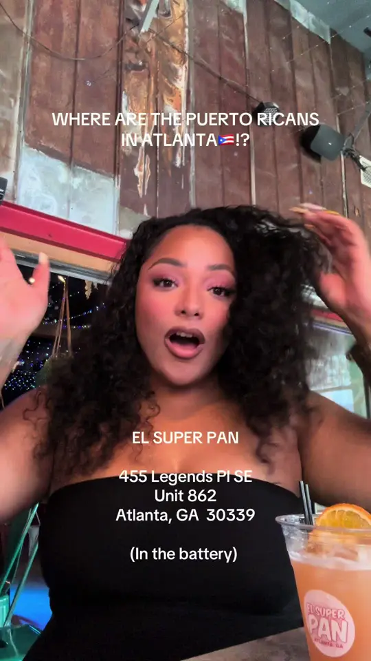 El Super Pan in Atlanta showing restaurant visit, puertorican food, video by kiyalacey on TikTok