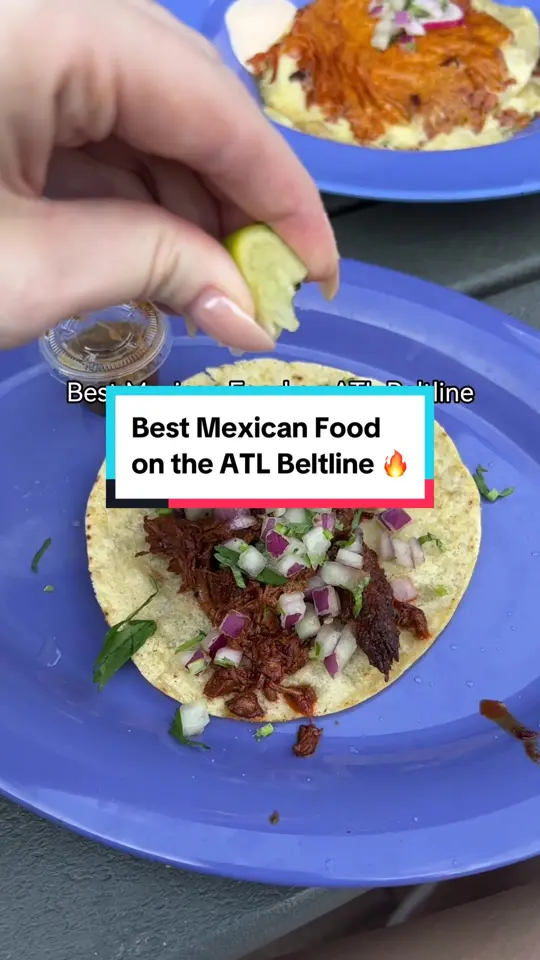 El Tesoro in Atlanta showing restaurant opening, tacos, burritos, mulitas, patio, asada skirt steak mulita, barbacoa de res tacos, video by accessatlanta on TikTok