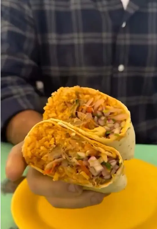 El Tesoro in Atlanta showing review, burrito, video by atlantaeatstv on TikTok