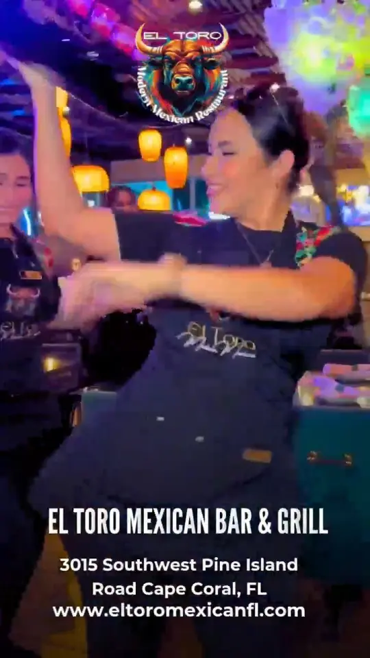 EL Toro Mexican Bar & Grill in Cape Coral showing drink promotion, airplane cocktail, video by El Toro  Mexican Restaurant on Facebook