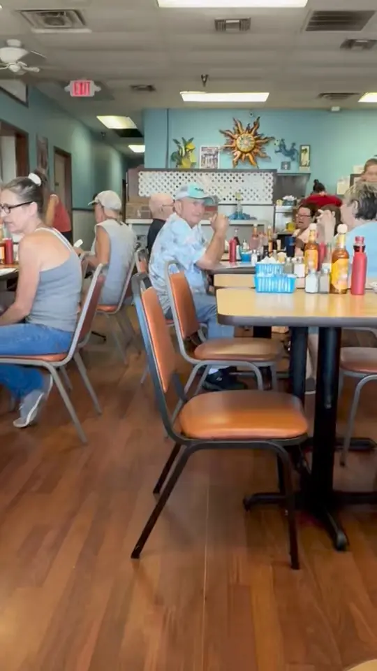  in Florida showing breakfast, ellenton cafe, video by Tina Miller on Facebook
