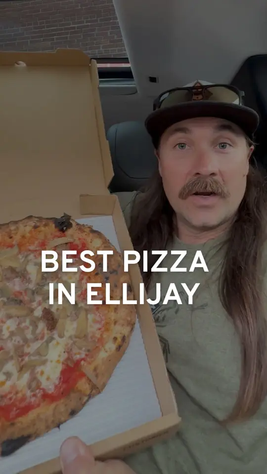 Ellijay Wood Fired Pizza in Ellijay showing pizza, review, visit, video by Trails to Towns: North Georgia on Facebook