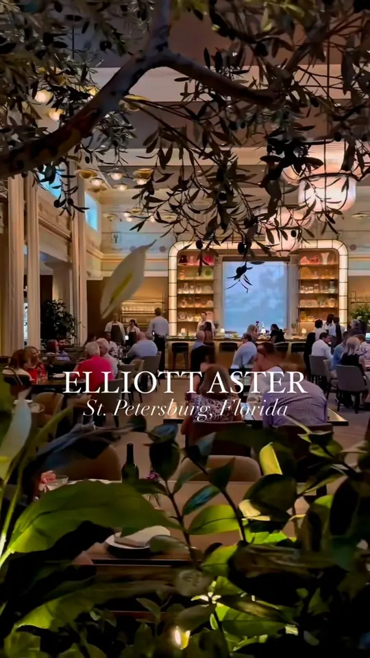Elliott Aster in St. Petersburg showing fine italian cuisine, prime steak, wood fired aged steaks, fresh seafood, house made pasta, video by Things To Do Tampa Bay on Facebook