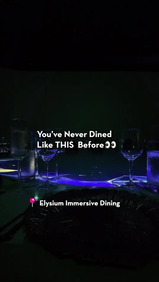 Elysium Immersive Dining in Lighthouse Point showing review, atmosphere, premium cuisine, cinematic visuals, video by Visit Lauderdale on Facebook