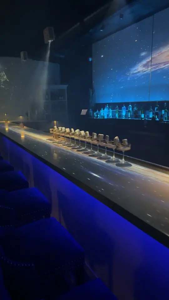 Elysium Immersive Dining in Lighthouse Point showing review, immersive dining experience, food, drinks, video by Rick Tobin on Facebook