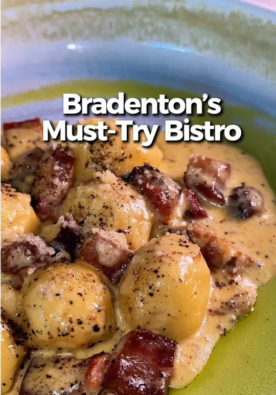  in Florida showing food, rich's caesar romaine, food, gnocchi carbonara, food, jumbo lump crabcake stack, video by eatlocalflorida on TikTok