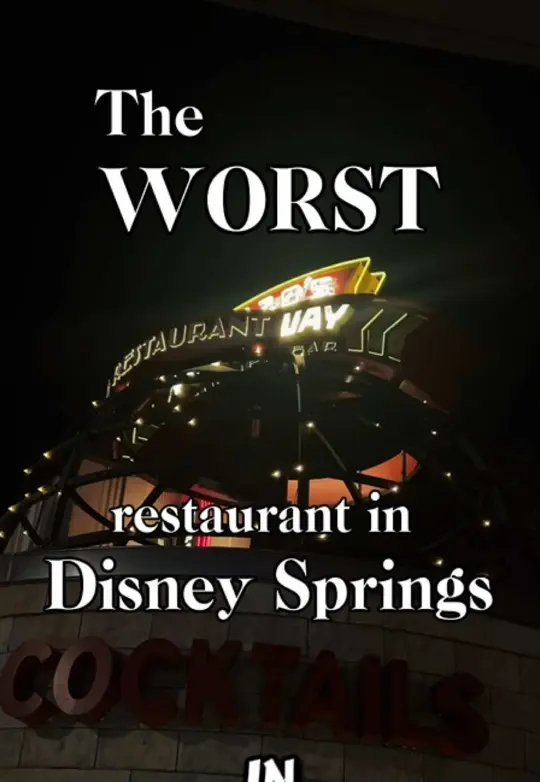 Enzo's Hideaway Tunnel Bar in Lake Buena Vista showing review, disappointment, food, ambiance, service, menu selection, video by whatsuporlando on TikTok