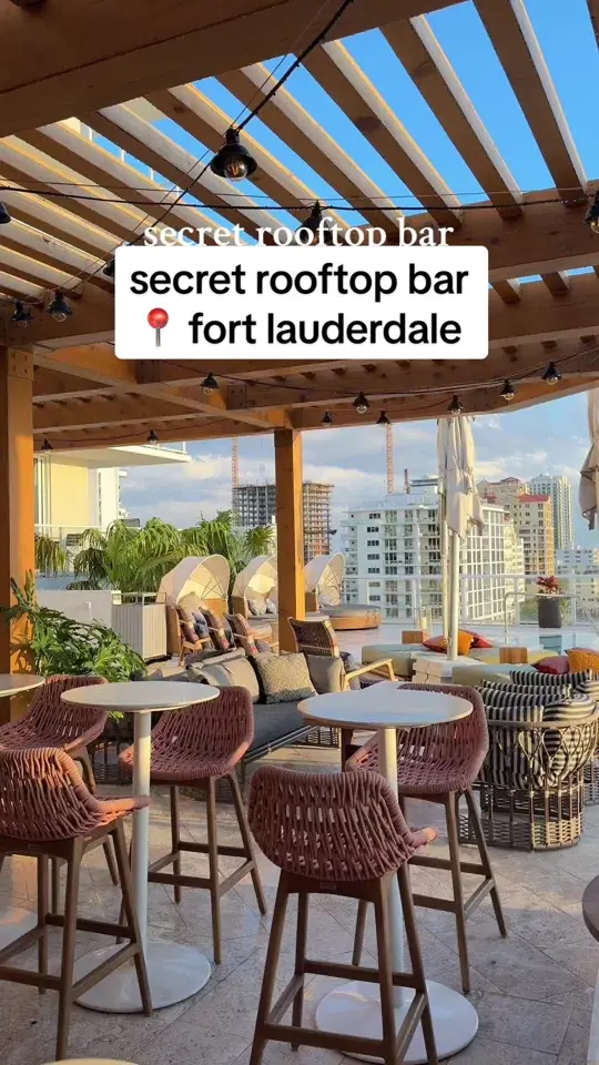 Escape Rooftop in Fort Lauderdale showing rooftop pool, bar, atmosphere, video by this.is.genevieve on TikTok